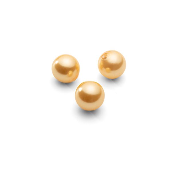 Okrągłe hodowane perły złote muszlowe 8 mm z otworem przelotowym, GAVBARI PEARLS 2H