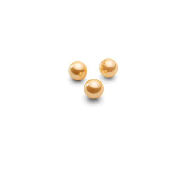 Okrągłe hodowane perły złote muszlowe 4 mm z jednym otworem, GAVBARI PEARLS 1H