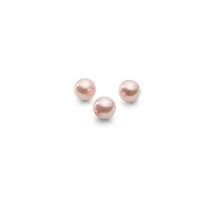 Okrągłe hodowane perły różowe muszlowe 4 mm z jednym otworem, GAVBARI PEARLS 1H