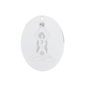 Zawieszka - medytacja z kryształem Gavbari*srebro AG 925*LKM-3059 - 0,50 20x25 mm ver.2