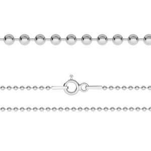 Łańcuszek typu kulkowego z zamkiem*srebro AG 925*CPL 1,5 (45 cm)