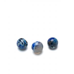 KULKA przelotowa agat ognisty niebieski 10 MM GAVBARI, kamień półszlachetny