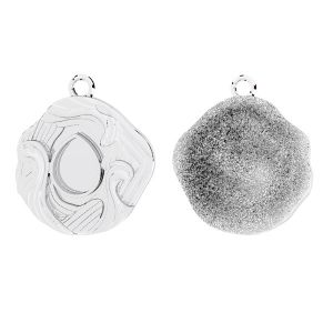 Zawieszka, oprawa do kamieni typu łezka Gavbari*srebro AG 925*ODL-01113 17x18,5 mm