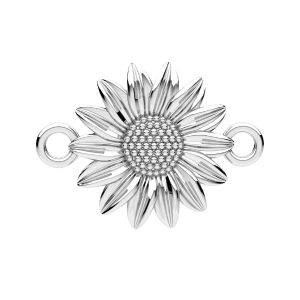 Zawieszka łącznik - kwiat słonecznik*srebro AG 925*ODL-01085 13,8x19,3 mm