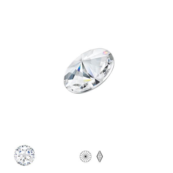Okrągły kryształ do wklejania 6mm, Rivoli MAXIMA ss29 crystal DF, PRECIOSA
