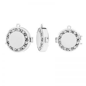 Otwierana zawieszka, puzderko - okrąg*srebro AG 925*OWS-00234 22,4x22,9 mm