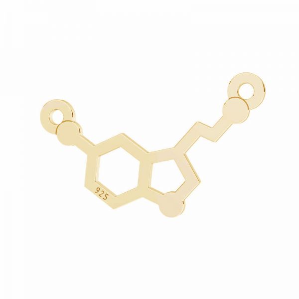 Zawieszka łącznik - wzór chemiczny - serotonina*srebro AG 925*LKM-3247 11,1x17,9 mm