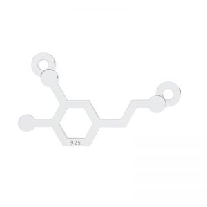 Zawieszka łącznik - wzór chemiczny - dopamina*srebro AG 925*LKM-3248 - 05 14,2x18,6 mm