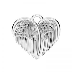 Zawieszka serce - skrzydło*srebro 925*ODL-01157 13,8x15 mm