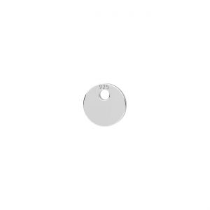 Mini zawieszka - okrągła blaszka*srebro AG 925*LKM-3311 - 0,60 4x4 mm
