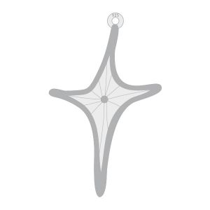 Zawieszka gwiazda*srebro AG 925*LKM-3161 - 0,80 19,5x31,9 mm