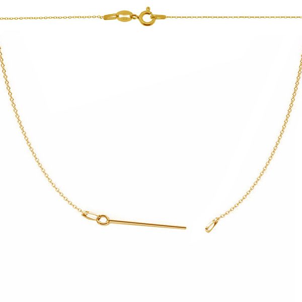 Baza łańcuszkowa typu Ankier ze szpilką do kryształów i kamieni*złoto AU 585*A 020 SG-CHAIN 56 45 cm