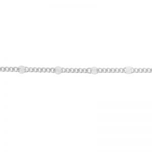 Łańcuszek metraż - grumetta, pancerka z blaszką*srebro AG 925*M/G035 F0,5 0,7x1,7 mm
