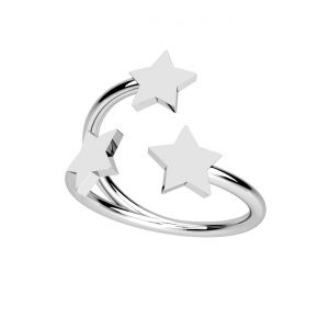 Pierścionek gwiazdy, rozmiar uniwersalny*srebro AG 925*U-RING OWS-00417 15x19,5 mm
