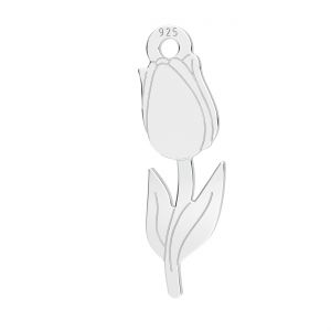 Zawieszka, kwiat tulipan*srebro AG 925*LKM-3301 - 0,50 5,4x16,8 mm