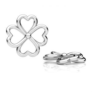 Zawieszka - serce łącznik odlew*srebro AG 925*OWS-00489 15,4x15,4 mm