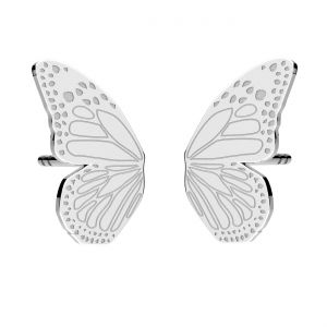 Kolczyk sztyft - skrzydło motyla*srebro AG 925*KLS LKM-3337 - 05 7,2x10,5 mm