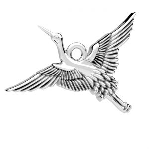 Zawieszka - ptak żuraw*srebro AG 925*ODL-01309 19x23,4 mm