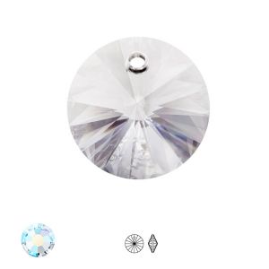 Okrągła zawieszka kryształ do podwieszania 10mm, Rivoli Pend. 1H 10 crystal AB, PRECIOSA