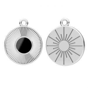 Zawieszka - słońce, czarna żywica*srebro AG 925*CON-1 ODL-01313 16,8x20 mm ver.2