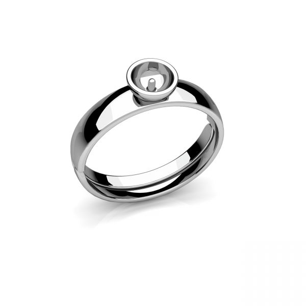 Uniwersalny pierścionek - oprawa do pereł*srebro AG 925*U-RING ODL-01306 3,2x16 mm