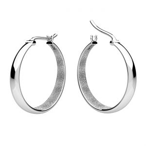 Prosty kolczyk koło 2,2 cm z zapięciem*srebro AG 925*KL OWS-00596  4,2x21,7 mm