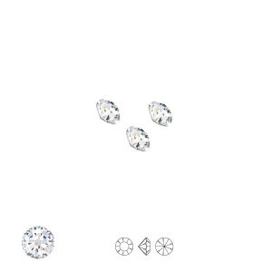 Biały okrągły kryształ 1,5 mm stożek symilka, Chaton MAXIMA ss4/pp9 crystal DF, PRECIOSA