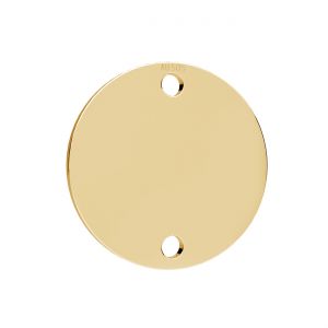 Złota zawieszka łącznik - blaszka okrągła*złoto AU 585*LKZ14K-50280 - 0,50 15x15 mm