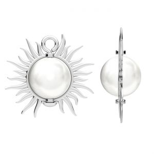Srebrna zawieszka slońce - biała perła*srebro AG 925*ODL-01468 17,6x18 mm ver.2