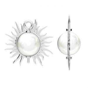 Srebrna zawieszka slońce - biała perła*srebro AG 925*ODL-01468 17,6x18 mm ver.2