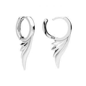 Bigiel angielski - okrągły ze skrzydłem*srebro AG 925*BZO OWS-01002 13,5x27,8 mm
