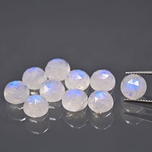 Rozeta - kamień księżycowy rainbow 6 MM