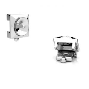 Wymienna zapinana zawieszka - oprawa do pereł 6mm*srebro AG 925*OWS-00583/00509  5,2x5,2 mm