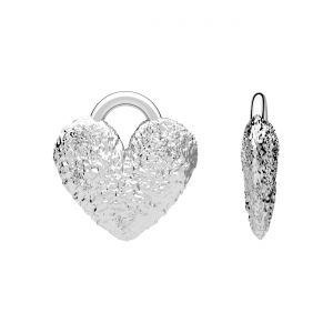 Zawieszka - serce z fakturą*srebro AG 925*CON-1 ODL-01608 10,8x11,2 mm