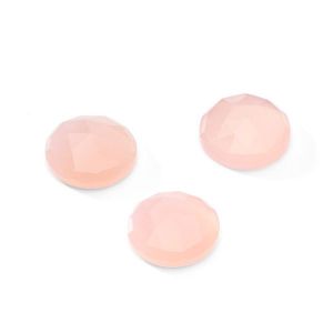 Okrągły kamień, rozeta - kwarc różowy 15,2 MM