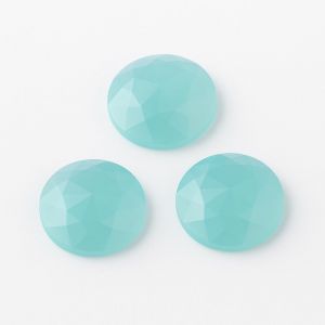 Okrągły kamień, rozeta - agat aqua 15,2 MM