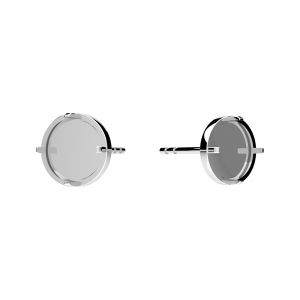 Kolczyk sztyft - oprawa do okrągłych kamieni naturalnych 6mm*srebro AG 925*KLS OWS-01029 7,3x7,3 mm