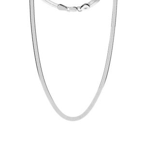 Łańcuszek żmijka płaska, taśma z zamkiem*srebro AG 925*MAG 030 40 cm