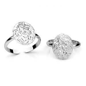 Pierścionek uniwersalny - owal z fakturą*srebro AG 925*U-RING OWS-01128 13,8x20 mm