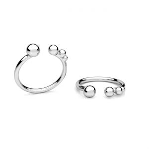 Pierścionek uniwersalny - kulki*srebro AG 925*U-RING OWS-01175 5x23,7 mm