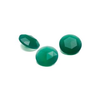 Okrągły kamień, stożek - jadeit zielony ciemny 12 MM