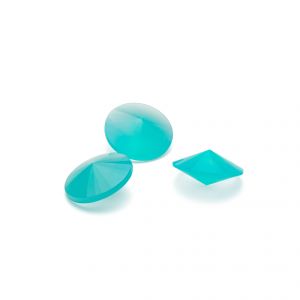 Okrągły kamień, rivoli - chalcedon turkusowy 12 MM