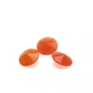 Okrągły kamień, rivoli - jadeit pomarańczowy 12 MM