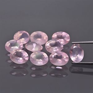 Owalny kamień, stożek - kwarc różowy 7x5 MM