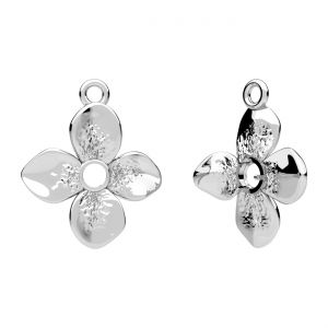Zawieszka - kwiatek oprawa do okrągłych kamieni naturalnych 3mm*srebro AG 925*CON-1 OWS-01188 16,7x19,4 mm