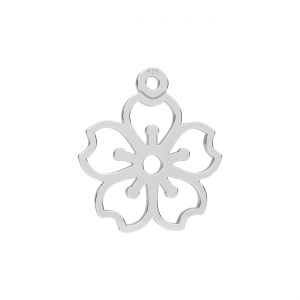Zawieszka ażurowa - kwiatek niezapominajka*srebro AG 925*LKM-3453 - 0,50 13x14,5 mm
