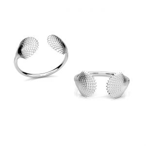 Pierścionek uniwersalny - muszle*srebro AG 925*U-RING OWS-00739 9,2x19,7mm