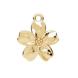 Złota zawieszka kwiat - niezapominajka*złoto AU 585*ODLZ-01615 11,6x13,7 mm