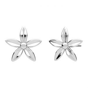 Kolczyk sztyft - drobny kwiatek*srebro AG 925*KLS ODL-01621 13,9x14,6 mm