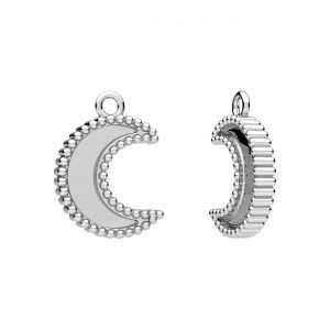 Zawieszka - księżyc, oprawa do żywicy*srebro AG 925*CON-1 ODL-01614 12,4x17 mm